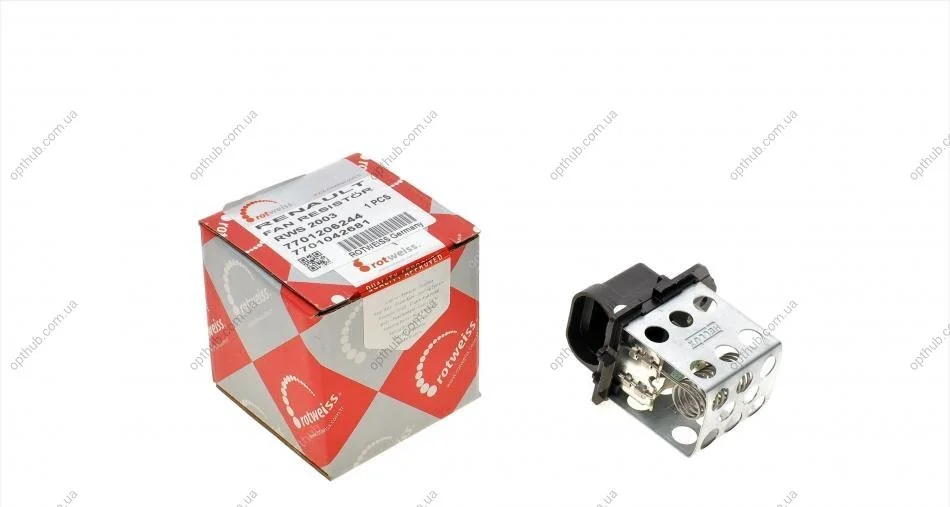 Резистор вентилятора охолодження двигуна Renault Megane/Laguna 95-08 (opt-om) ROTWEISS RWS2003 (фото 1)