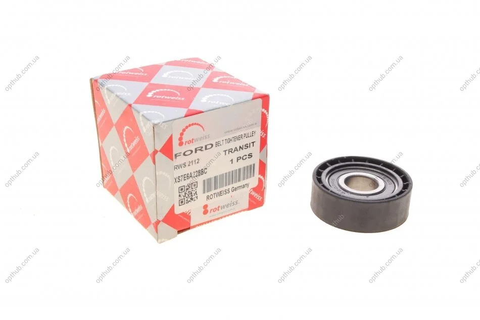 Ролик генератора Ford Transit 2.0TDCI 00- (натяжний) (52x18) UA63 ROTWEISS RWS2112 (фото 1)