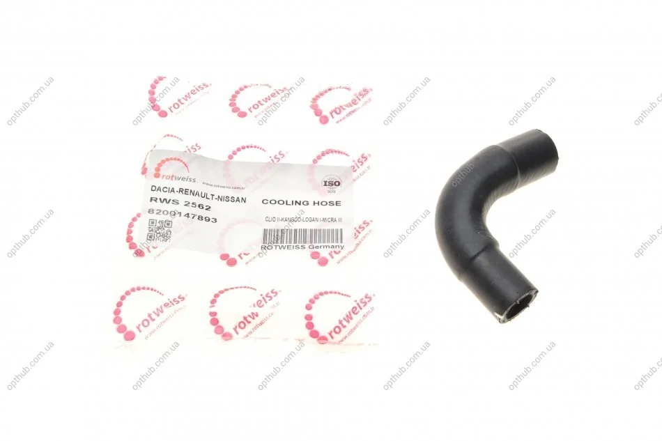 Патрубок системи охолодження Renault Kangoo 1.5 dCi 97- (opt-om) ROTWEISS RWS2562 (фото 1)