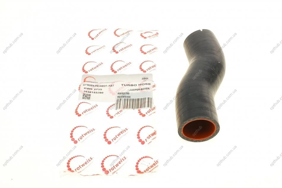 Патрубок інтеркулера Citroen Jumper/Peugeot Boxer 2.0 BlueHDi 15-19 (opt-om) ROTWEISS RWS2755 (фото 1)