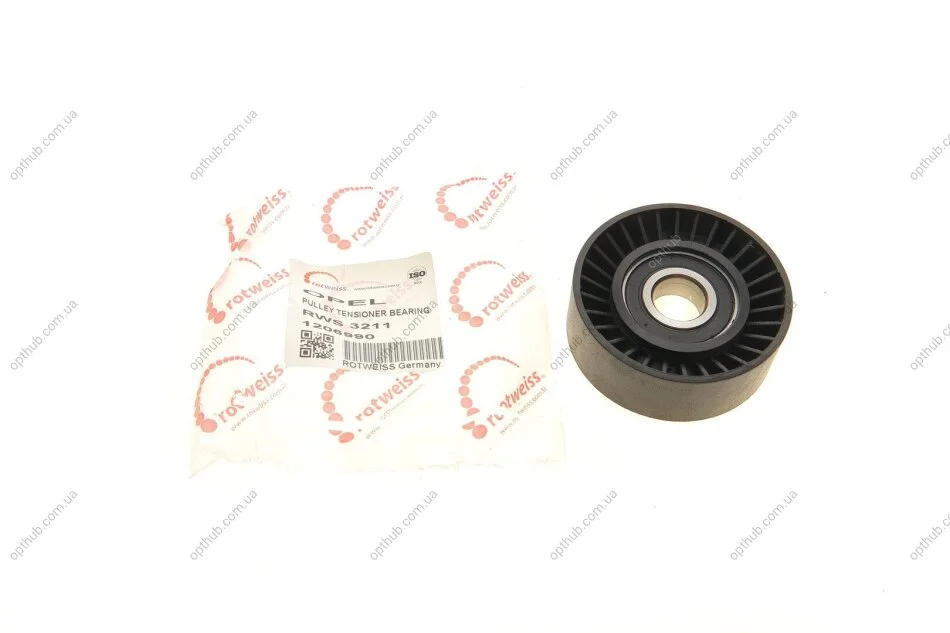 Ролик генератора Opel Combo 1.4 94-01 (натяжний)(69.5X25) (opt-om) ROTWEISS RWS3211 (фото 1)