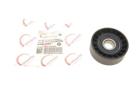 Ролик генератора VW Caddy 1.2TSI/Skoda Roomster 1.2TSI (натяжний) (65x24) UA63 ROTWEISS RWS3240