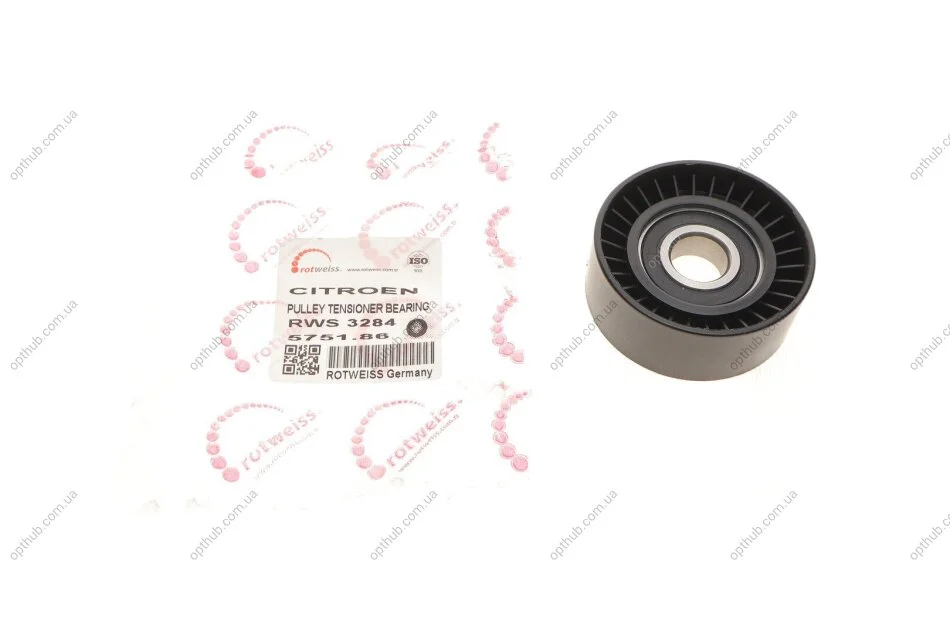 Ролик генератора Citroen/Peugeot/Ford 1.4HDi/1.6TDCi 01- (натяжний) (65x26) UA63 ROTWEISS RWS3284 (фото 1)