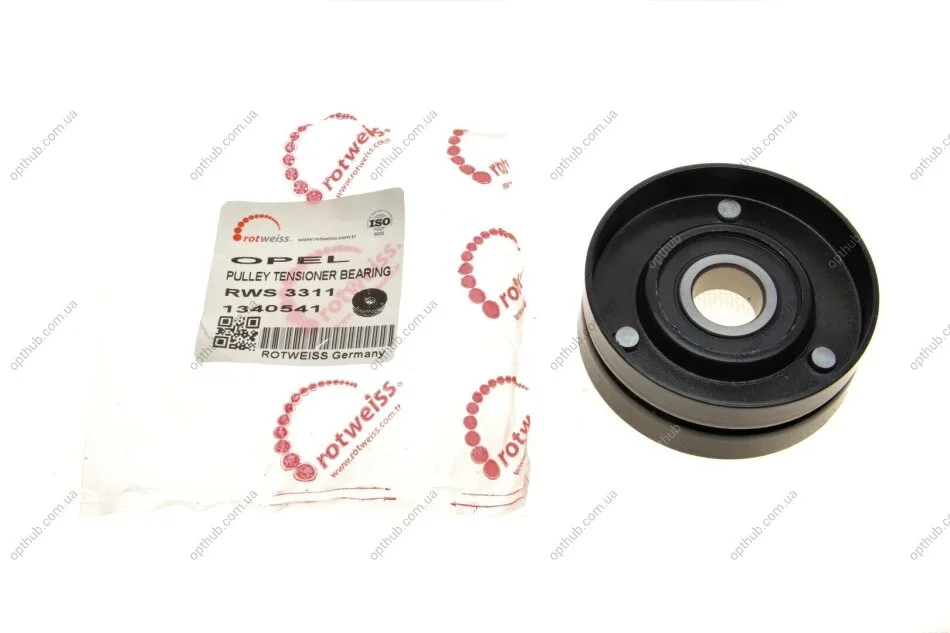 Ролик ременя генератора Chevrolet Lacetti/Opel Combo/Astra 1.4-1.8 91- (натяжний) (opt-om) ROTWEISS RWS3311 (фото 1)
