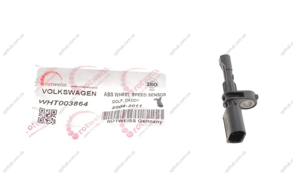 Датчик ABS (задній) Audi A3/Man TGE/Seat Leon/Skoda Octavia/SuperB/VW Caddy III- IV/Crafter 04- UA63 ROTWEISS WHT003864 (фото 1)