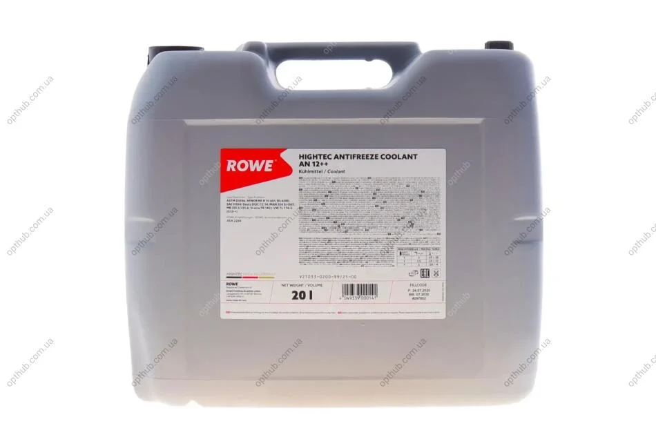 Антифриз HIGHTEC ANTIFREEZE COOLANT AN 12++ (20L) Rowe 21033-0200-99 (фото 1)