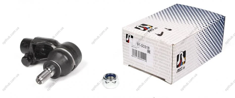 Наконечник тяги рульової (L) Opel Kadett E 84-94/Ascona C 81-88/Daewoo Lanos 97-/Nexia 95-08 UA63 RTS 91-00318 (фото 1)