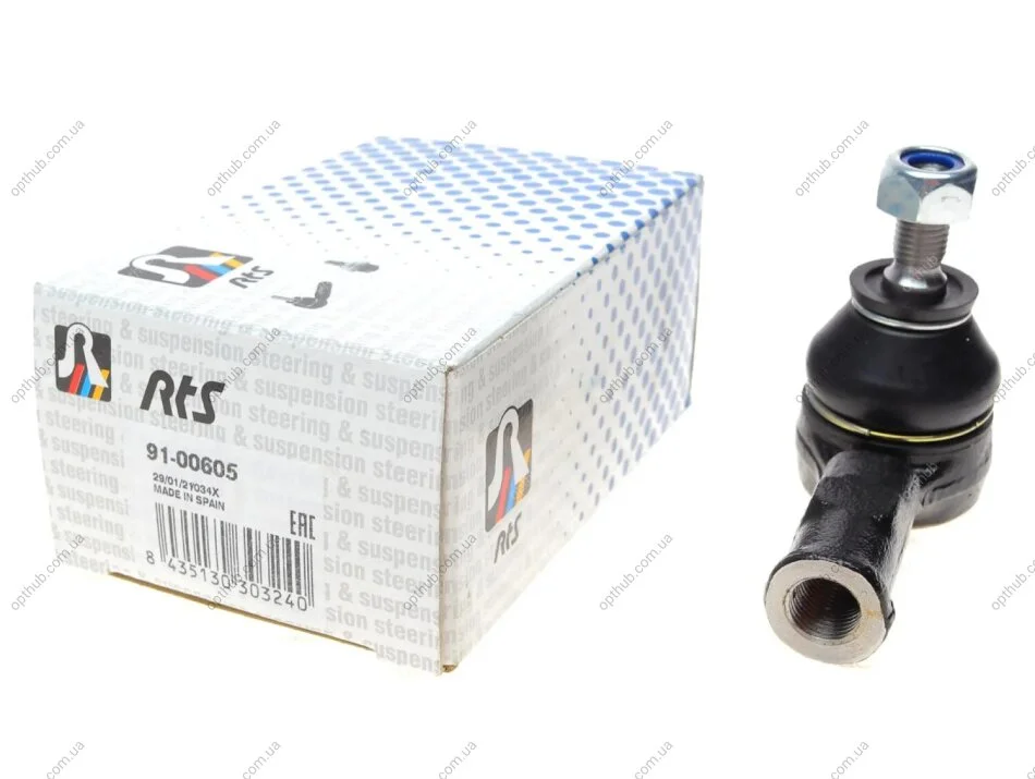 Наконечник тяги рульової Ford Fiesta 89-95/Ka 96-08/Capri 74-77 UA63 RTS 91-00605 (фото 1)