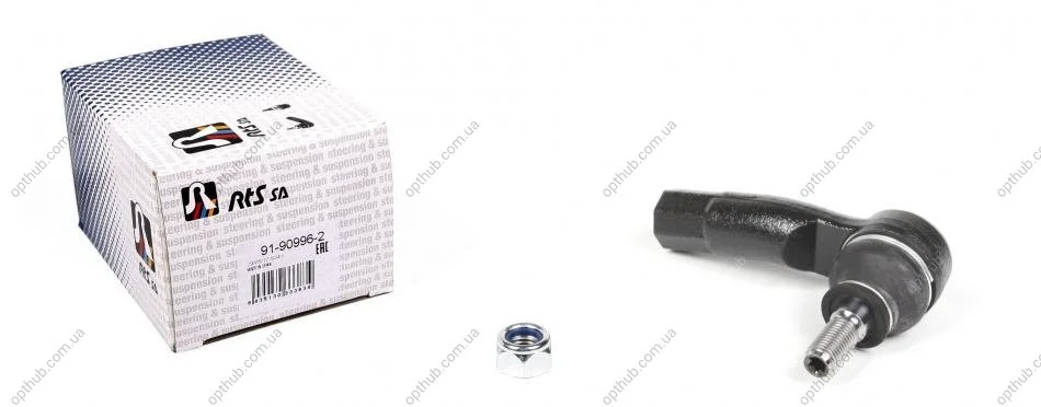 Наконечник тяги рульової (L) Skoda Octavia II 04-13/SuperB/Yeti 09-17/VW Caddy III/Passat/Tour UA63 RTS 91-90996-2 (фото 1)