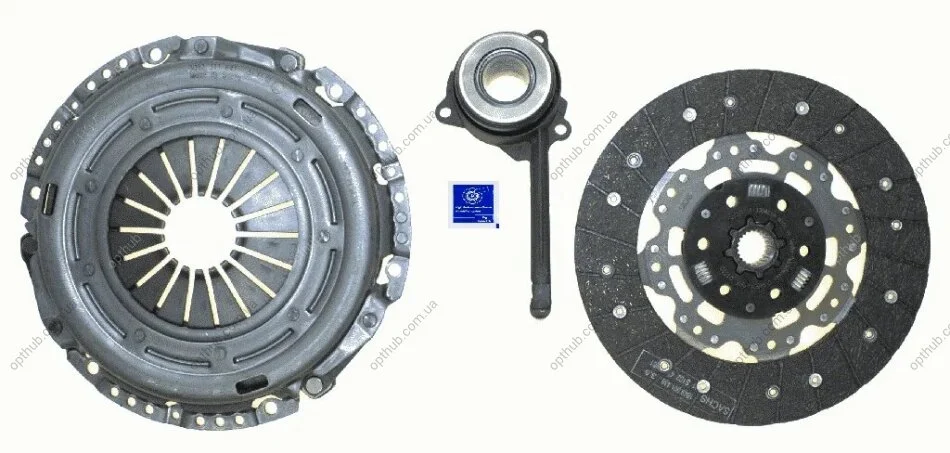 Комплект зчеплення AUDI: A3 (8L1), TT (8N3), TT ROADSTER (8N9) ----------- FORD: GALAXY (WGR) -ua SACHS 3000 990 232 (фото 1)