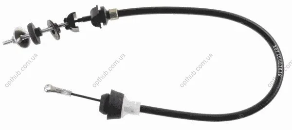 Трос зчеплення SKODA: FELICIA I (6UF, 6U7); VOLKSWAGEN: CADDY II (9U7); (З РУЧНИМ РЕГУЛЮВАННЯМ) -ua SACHS 3074 600 263 (фото 1)