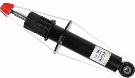 Амортизатор газомасляний PORSCH CAYENNE (92A) REAR SACHS 316 285