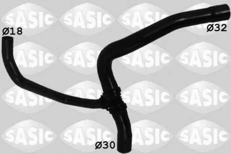Патрубок радіатора нижний RENAULT Logan I, Sandero I Sasic SASIC 3404095