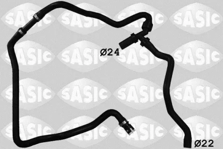Патрубок нагрівача (24мм) FORD C-MAX, FOCUS C-MAX, FOCUS I, FOCUS II 1.4/1.6 02.99-09.12 SASIC 3406113