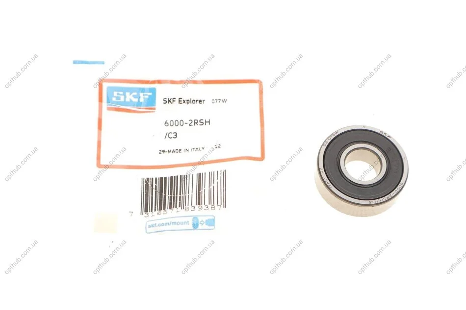 Підшипник (10x26x8) (opt-om) SKF 6000-2RSH/C3 (фото 1)