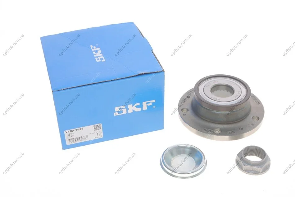 Підшипник маточини (задньої) Peugeot 407 04-/508 11-/607 04- (+ABS) 5 отв. UA63 SKF VKBA 3693 (фото 1)