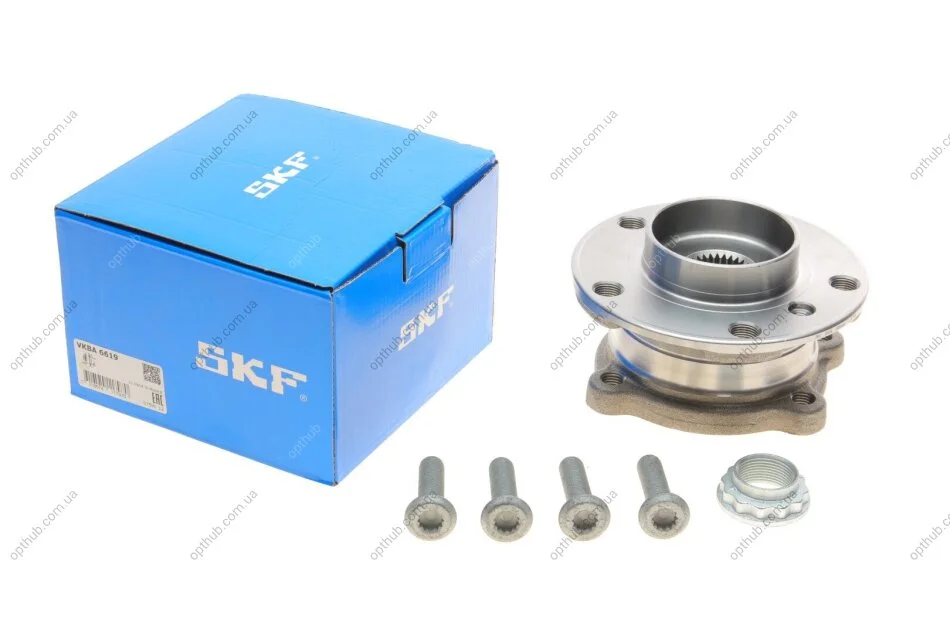 Підшипник маточини (передньої) BMW X5 (E70/F15/F85)/X6 (E71/E72/F16/F86) 06- M57/N62/N52(+ABS) UA63 SKF VKBA 6619 (фото 1)