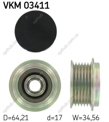 Муфта генератора FORD GALAXY (WA6) 2.0G2 SKF VKM 03411 (фото 1)