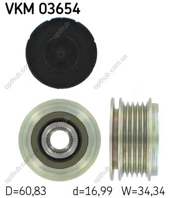 Муфта генератора SKF VKM 03654 (фото 1)