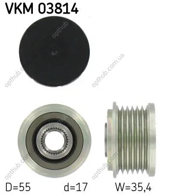 Муфта обгінна генератора (Вир-во) SKF VKM 03814 (фото 1)