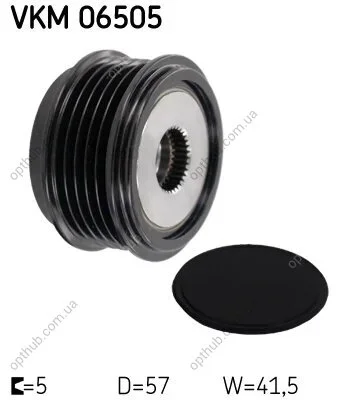 Муфта генератора HYUNDAI, KIA I20, I30, IX20, IX35, CARENS, CEE`D, CEED, PRO CEE?D, PRO CEED, RIO, S SKF VKM 06505 (фото 1)