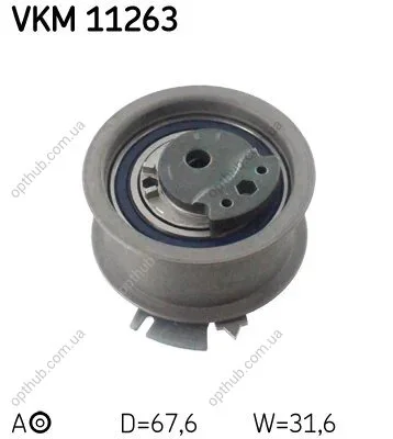 Ролик модуля натягувача ременя VAG 2.0TDI 06- SKF VKM 11263 (фото 1)