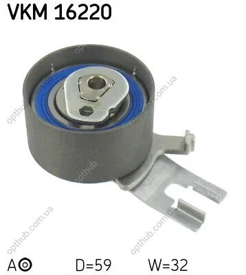 Ролик модуля натягувача ременя VOLVO S80/V70 2.4D -ua SKF VKM 16220 (фото 1)