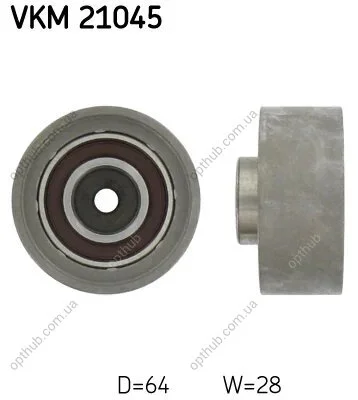Ролик модуля натягувача ременя VOLKSWAGEN LT 28D, LT 31D, LT 35D, LT 4D, LT 45D, LT 5D, LT 55D -ua SKF VKM 21045 (фото 1)