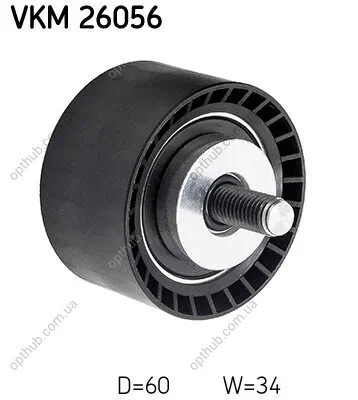 Ролик модуля натяжителя ремня VOLVO S60 II FL 1969 D4204T5 133/181/201310 --> 201505 SKF VKM 26056 (фото 1)