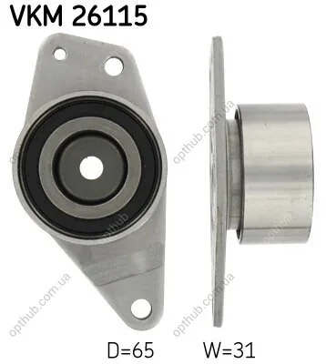 Ролик модуля натягувача ременя RENAULT LAGUNA 1998-2000, MEGANE 2000-2002, SCENIC 2002-2003, VOLVO S -ua SKF VKM 26115 (фото 1)