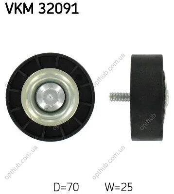 Ролик модуля натягувача ременя SKF VKM 32091 (фото 1)