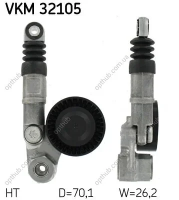 Роликовый модуль натяжителя ремня SKF VKM 32105 (фото 1)