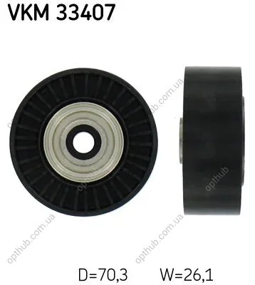 Ролик модуля натягувача ременя CITROEN XSARA PICASSO (N68) 2.0 HDIG2 -ua SKF VKM 33407 (фото 1)