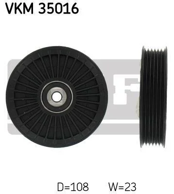 Ролик обвідний поліклінового ременя (вироб-во) SKF VKM 35016 (фото 1)