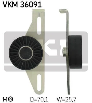 Ролик модуля натягувача ременя SKF VKM 36091 (фото 1)