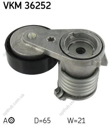 Роликовий модуль натягувача ременя VOLVO S40/V50 2.4 -ua SKF VKM 36252 (фото 1)