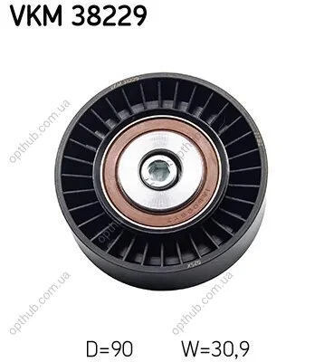 Ролик модуля натягувача ременя BMW NEW -ua SKF VKM 38229 (фото 1)