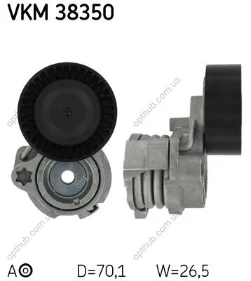 Роликовий модуль натягувача ременя BMW E60/65 540-760, X5/03- -ua SKF VKM 38350 (фото 1)