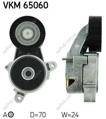 Роликовий модуль натягувача ременя MITSUBISHI OUTLANDER 2.0D/07- -ua SKF VKM 65060 (фото 1)
