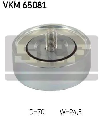 Ролик обводной поликлинового ремня (произ-во) SKF VKM 65081 (фото 1)