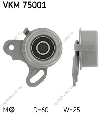 Ролик модуля натягувача ременя MITSUBISHI COLT III (C5_A) 1.3 (C51A)4G13 -ua SKF VKM 75001 (фото 1)