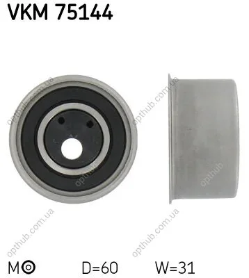 Ролик модуля натягувача ременя MITSUBISHI SANTAMO 2.0 16V4G63 (DOHC 16V) -ua SKF VKM 75144 (фото 1)