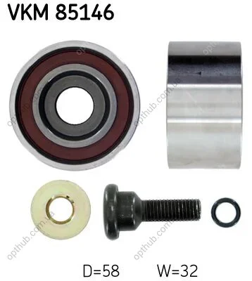 Ролик модуля натягувача ременя HYUNDAI 1.5CRDI/2.0CRDI SKF VKM 85146 (фото 1)