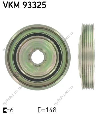 Шків ременя генератора PSA 1.8, 2.0/98- SKF VKM 93325 (фото 1)