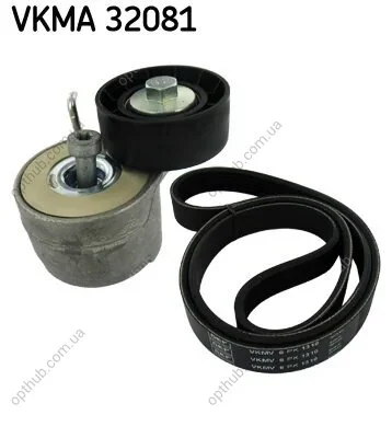 Роликовий модуль натягувача ременя (ролик, ремінь) SKF VKMA 32081 (фото 1)