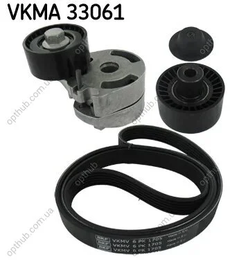 Роликовий модуль натягувача ременя (ролик, ремінь) SKF VKMA 33061 (фото 1)