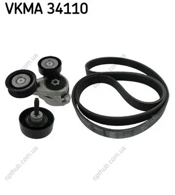 Роликовий модуль натягувача ременя (ролик, ремінь) SKF VKMA 34110 (фото 1)