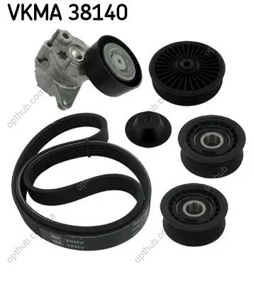 Роликовий модуль натягувача ременя (ролик, ремінь) SKF VKMA 38140 (фото 1)