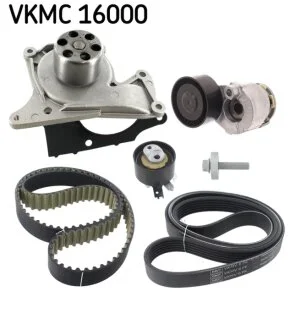 Роликовий модуль натягувача ременя (ролик, ремінь, помпа) SKF VKMC 16000