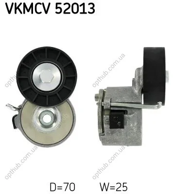 Роликовий модуль натягувача ременя CITROEN, FIAT, IVECO, PEUGEOT JUMPER, DUCATO, DAILY III, DAILY -ua SKF VKMCV 52013 (фото 1)